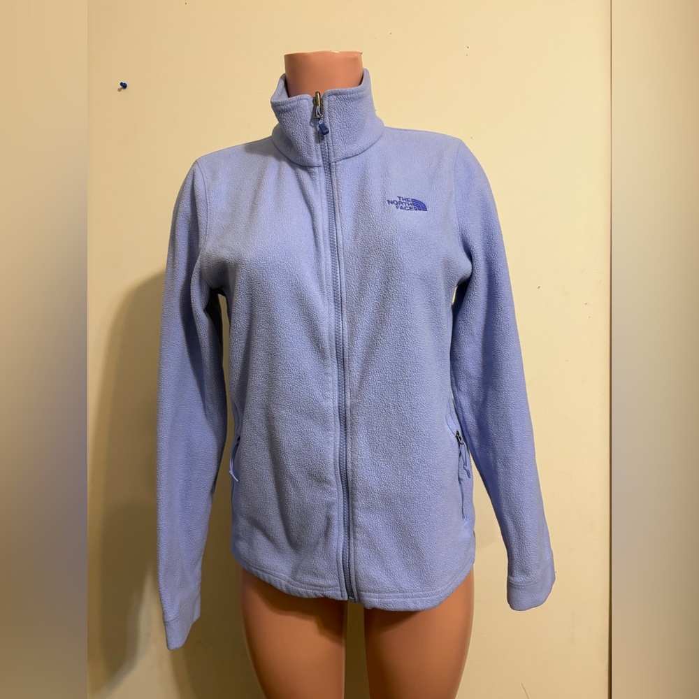 The North Face Women’s Medium‎ full zip Jacket fleece purple front zip pockets